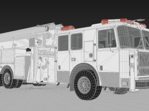 rescue fire truck Model 3D