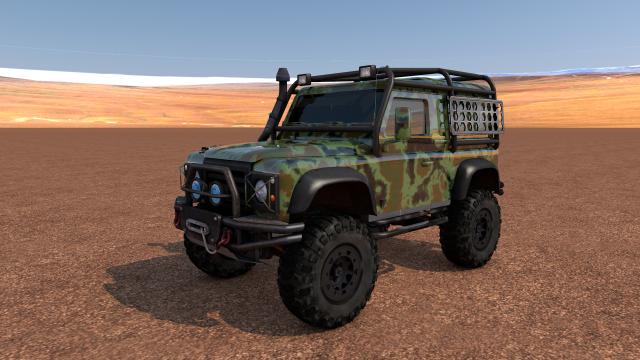 land rover defender off-road 3Dモデル .c4d .max .obj .3ds .fbx .stl .blend 