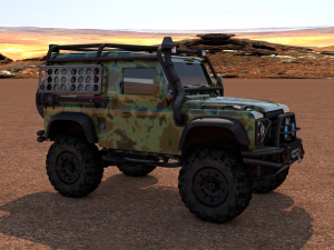 land rover defender off-road 3Dモデル