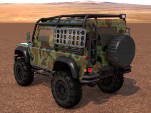 land rover defender off-road 3Dモデル