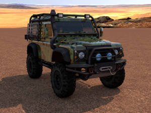 land rover defender off-road 3Dモデル