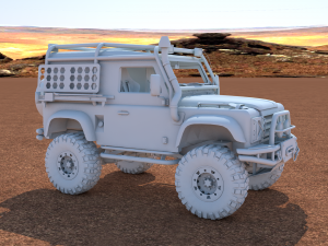 land rover defender off-road 3Dモデル