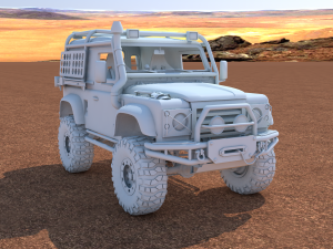 land rover defender off-road 3Dモデル