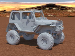 jeep wrangler custom off-road 3D Model