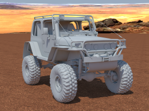 jeep wrangler custom off-road 3D Model