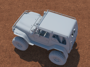 jeep wrangler custom off-road 3D Model