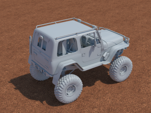 jeep wrangler custom off-road 3D Model