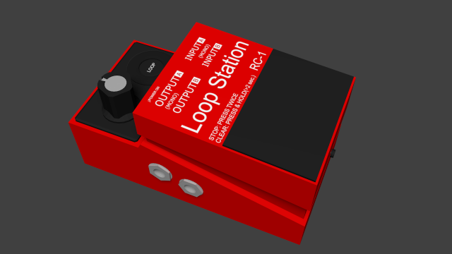 guitar loop station 3D Модель .c4d .max .obj .3ds .fbx .stl .blend 