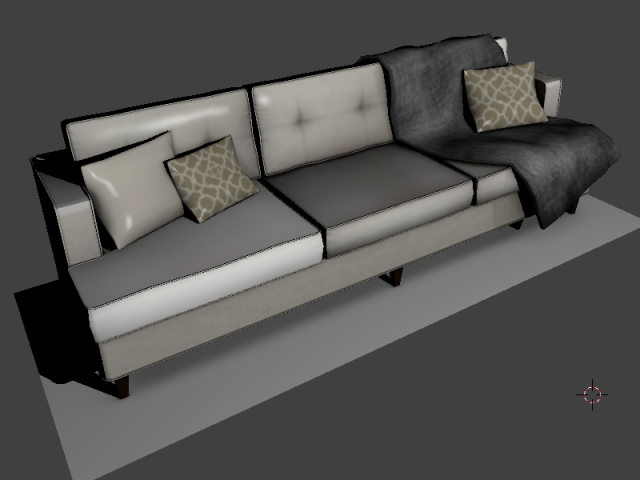 high details couch 3Dモデル .c4d .max .obj .3ds .fbx .stl .blend 
