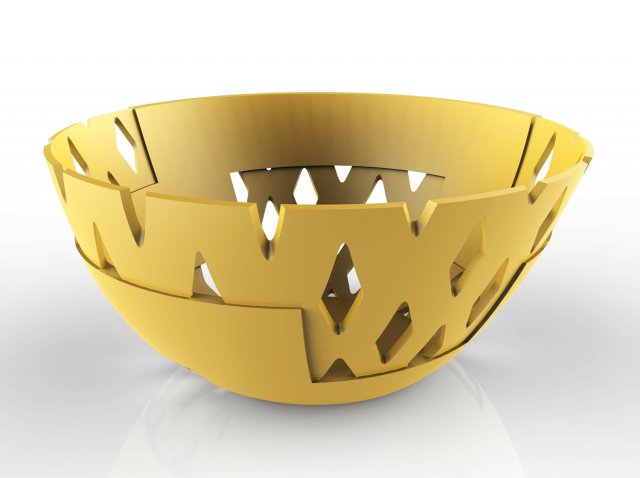 rhomb perforated bowl 3D Print Model .c4d .max .obj .3ds .fbx .lwo .lw .lws