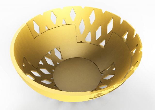Download rhomb perforated bowl 3D Model