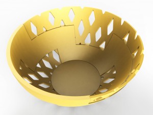rhomb perforated bowl 3D Baskı Modeli
