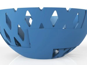 rhomb perforated bowl 3D Print Model