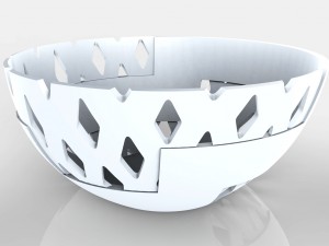 rhomb perforated bowl 3D Baskı Modeli