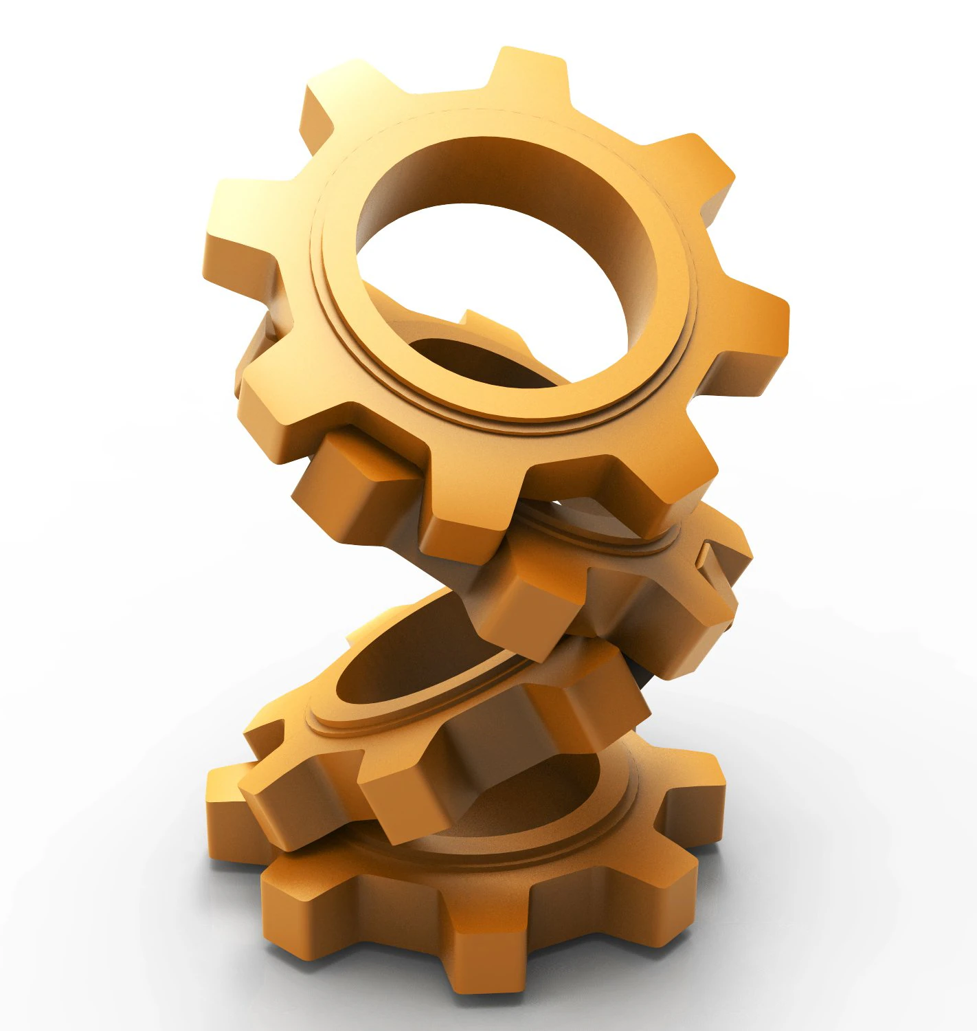 cogwheel pencil holder 3D Print Model .c4d .max .obj .3ds .fbx .stl .blend