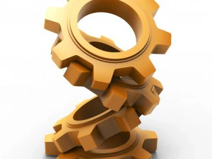 톱니바퀴 연필꽂이 3D 프린트 모델