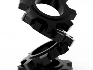 cogwheel pencil holder 3D Print Model
