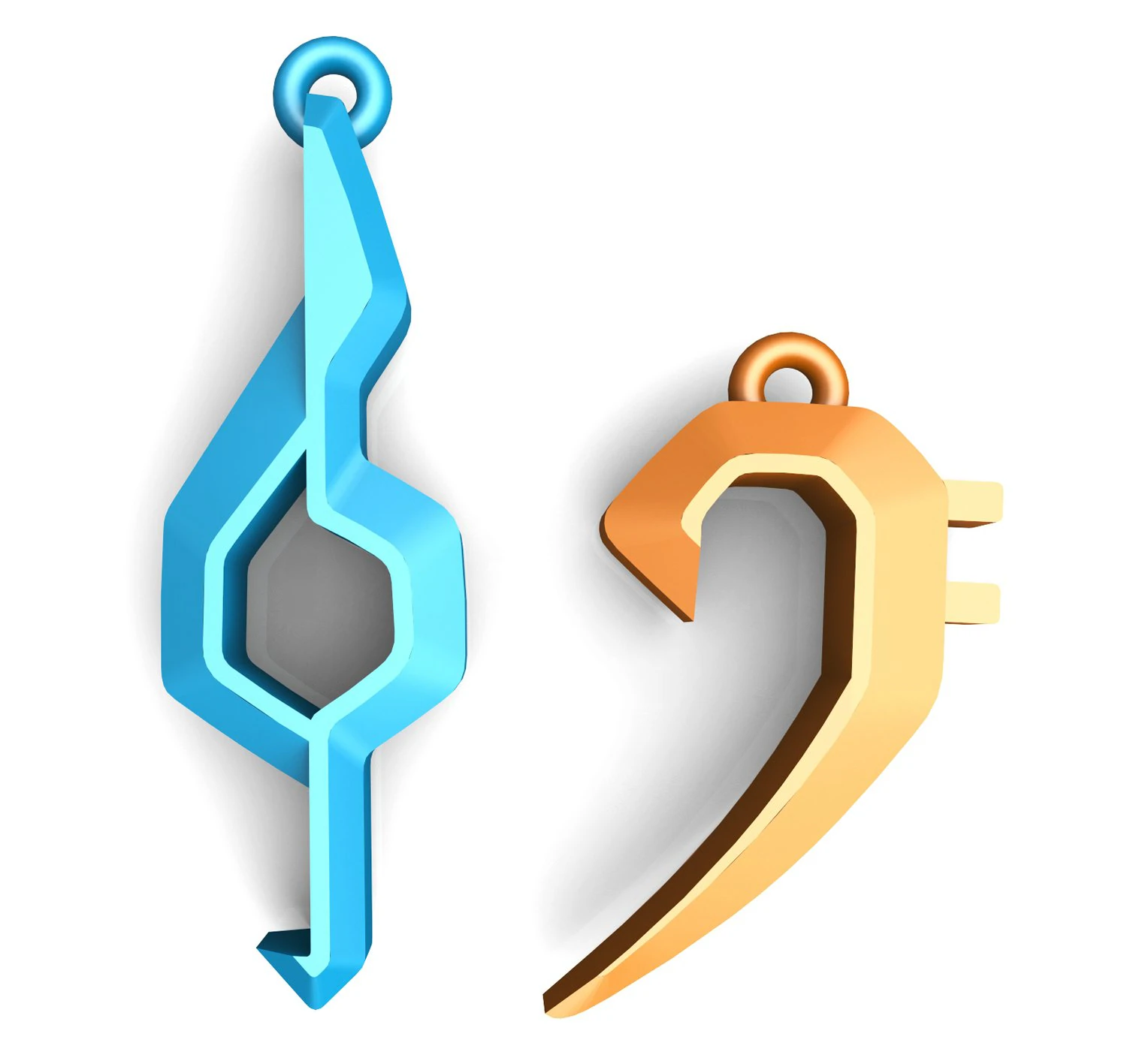 clefs pendants 3D Print Model .c4d .max .obj .3ds .fbx .stl .blend 