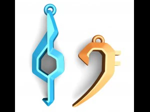 pingentes de claves Modelo de Impressão 3D