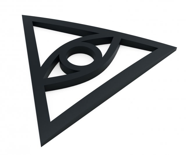 illuminati sign 3D Print Model .c4d .max .obj .3ds .fbx .stl .blend 