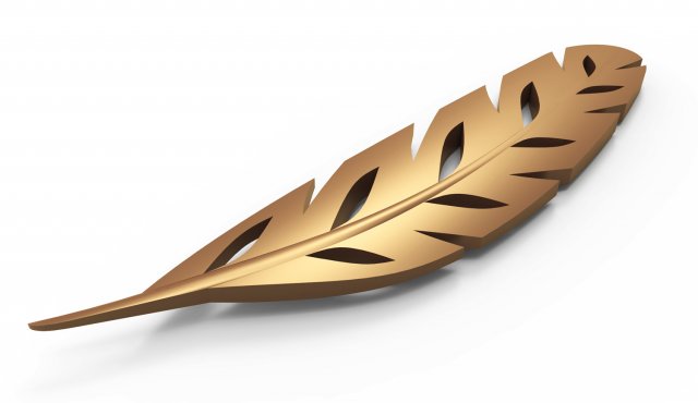 feather 3D Print Model .c4d .max .obj .3ds .fbx .stl .blend 