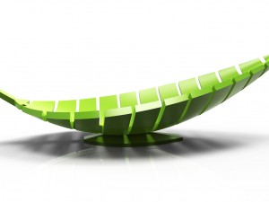 leaf-shaped bowl Modèles 3D en vedette