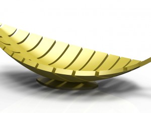 leaf-shaped bowl Modèles 3D en vedette