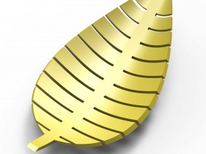 leaf-shaped bowl Modèles 3D en vedette