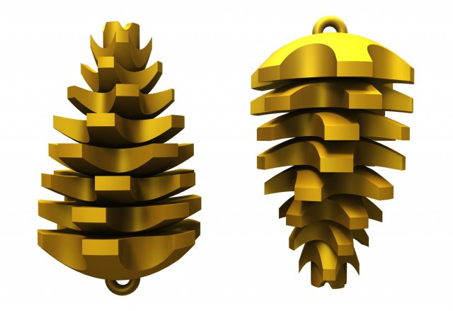pinecone decoration 3Dプリントモデル .c4d .max .obj .3ds .fbx .stl .blend 