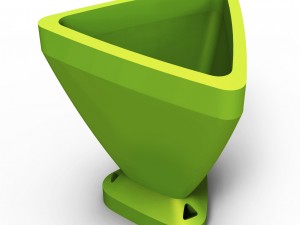 triangular flowerpot 3D Print Model