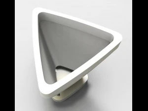 triangular flowerpot 3D Print Model