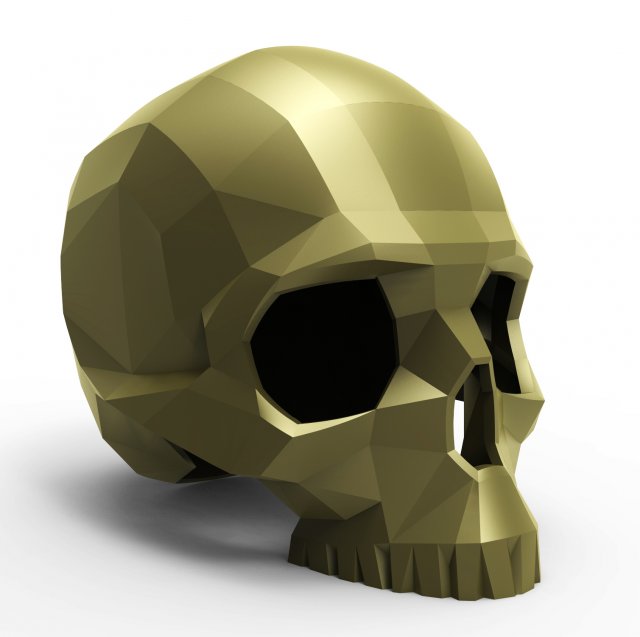 faceted skull Modèles 3D en vedette .c4d .max .obj .3ds .fbx .stl .blend 