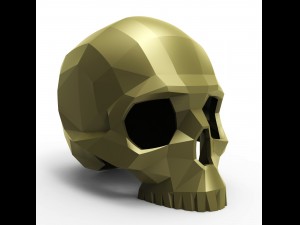 faceted skull 3D Print Model