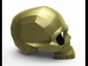 faceted skull 3D Print Model
