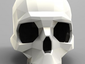 faceted skull Modèles 3D en vedette