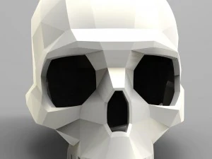 faceted skull 3D Print Model
