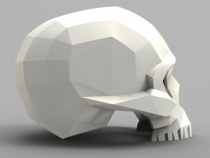 faceted skull Modèles 3D en vedette