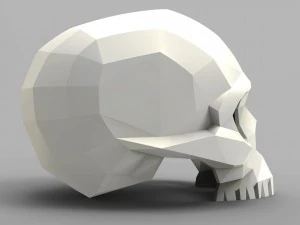faceted skull 3D Print Model