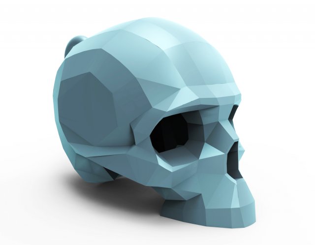 faceted skull pendant 3D Принт Модель .c4d .max .obj .3ds .fbx .stl .blend 