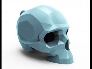 faceted skull pendant 3D Print Model