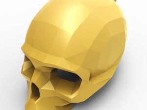 faceted skull pendant 3D Принт Модель