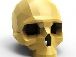 faceted skull pendant 3D Принт Модель
