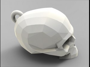 faceted skull pendant 3D Принт Модель