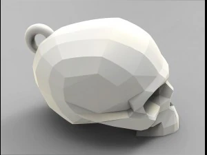 faceted skull pendant 3D Print Model