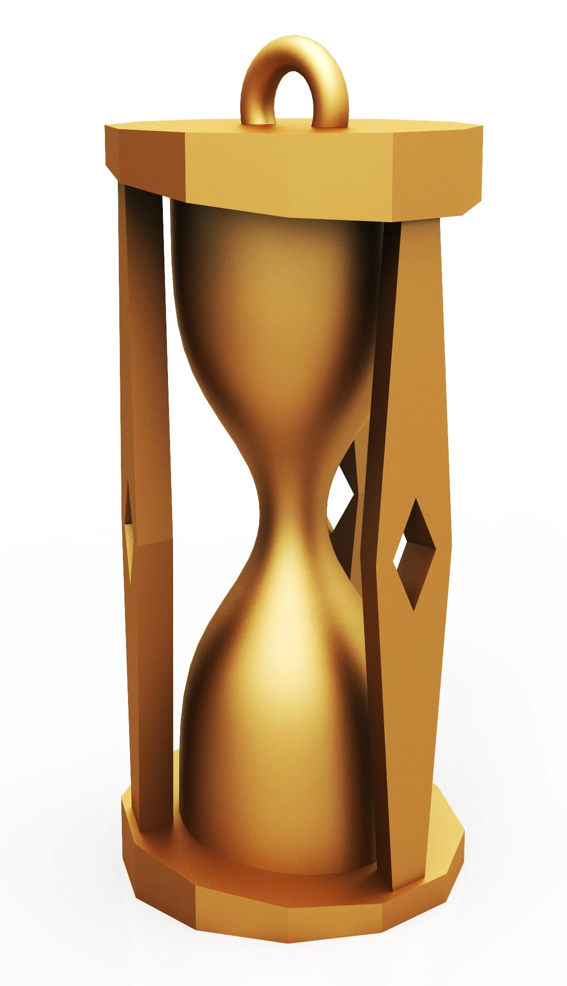 hourglass pendant 3D Print Model .c4d .max .obj .3ds .fbx .stl .blend 