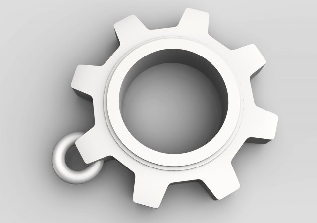 cogwheel pendant 3Dプリントモデル .c4d .max .obj .3ds .fbx .stl .blend 