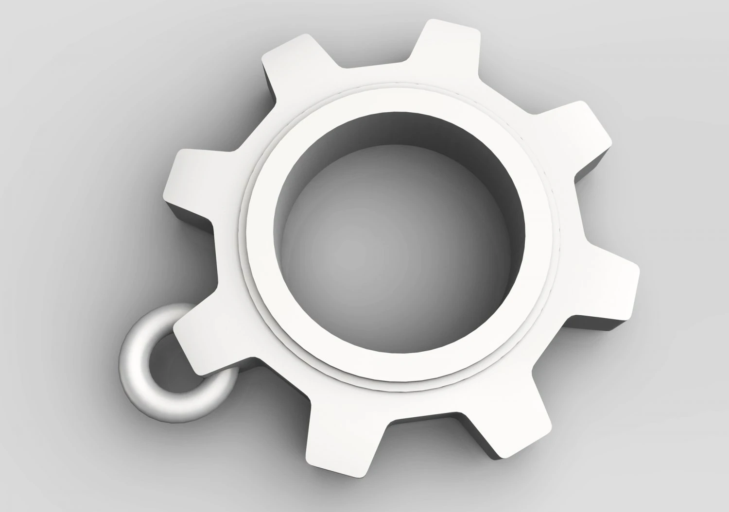 cogwheel pendant 3D Print Model .c4d .max .obj .3ds .fbx .stl .blend
