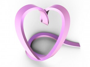 ribbon heart 3D Print Model