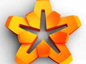 スターフラワーペンダント 3Dプリントモデル