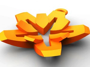 star flower pendant 3D Print Model